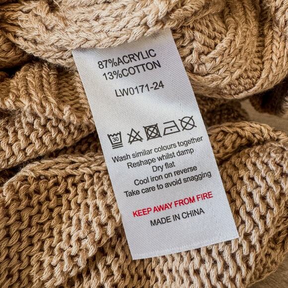 NWT Comfy Cozy Cable Knit Cropped Sweater by Miami of Francescas-Women's X-Small - Picture 6 of 7